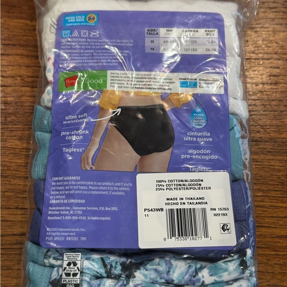 Women’s Hanes Tagless Hi Cuts 5 Pack Underwear - Picture 5 of 7